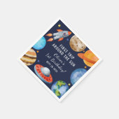 1回目ののまわりに日帰り宇宙1回目の誕生日 スタンダードカクテルナプキン (角)
