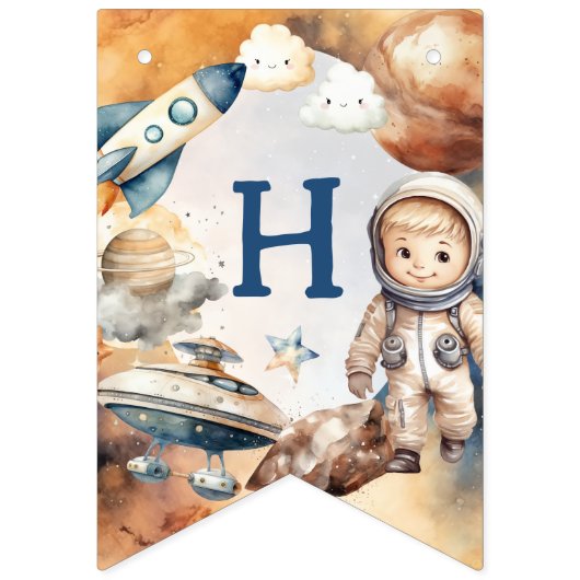 1回目ののまわりに日帰り宇宙1回目の誕生日 バンティングフラッグ (第2の旗)