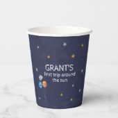 1回目ののまわりに日帰り宇宙1回目の誕生日 紙コップ (裏面)