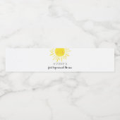 1回目ののまわりに日帰り1回目の誕生日サンシャイン ペットボトルラベル (シングルラベル)