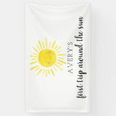 1回目ののまわりに日帰り1回目の誕生日サンシャイン 横断幕 (縦)