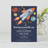 1回目ののまわりに日帰り1回目の誕生日パーティー 招待状 (スタンド正面)