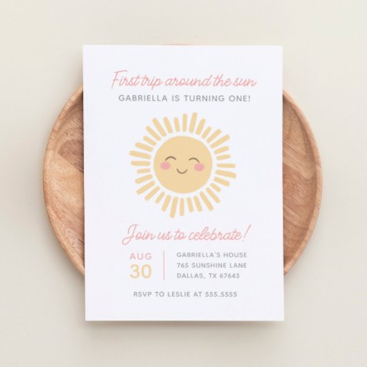 1回目ののまわりに日帰り1回目の誕生日パーティー 招待状