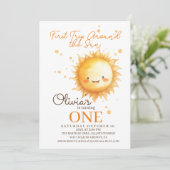 1回目ののまわりに日帰り1回目の誕生日パーティー 招待状 (スタンド正面)