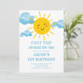 1回目ののまわりに日帰り1回目の誕生日パーティー 招待状 (スタンド正面)