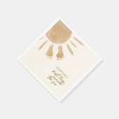 1回目ののまわりに日帰り1回目の誕生日ボホ スタンダードカクテルナプキン (角)