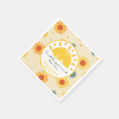 1回目ののまわりに日帰り1回目の誕生日 スタンダードカクテルナプキン (角)