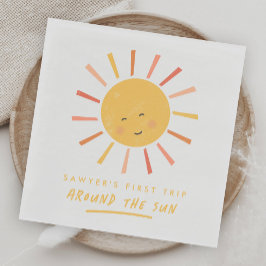 1回目ののまわりに日帰り1回目の誕生日 スタンダードランチョンナプキン