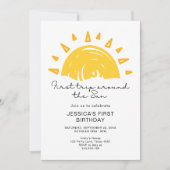 1回目ののまわりに日帰り1回目の誕生日 招待状 (正面)