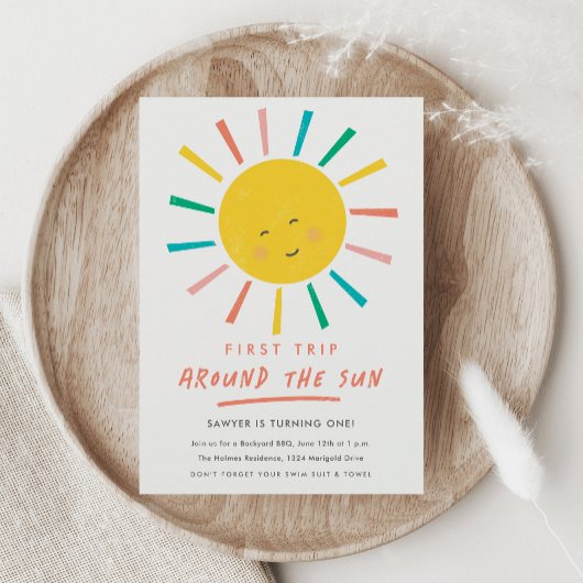 1回目ののまわりに日帰り1回目の誕生日 招待状