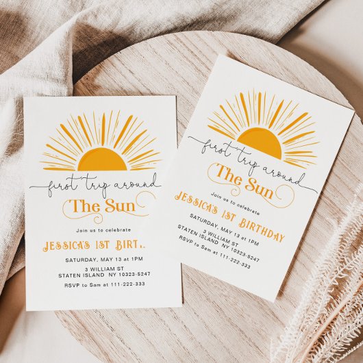 1回目のまわりにの日帰り1回目の誕生日 招待状