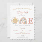 1回目のまわりにの日房保1回目の誕生日 招待状 (正面)