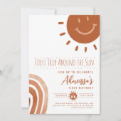 1回目のまわりにの日房保1回目の誕生日 招待状 (正面)