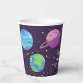 1回目のオービット1回目の誕生日宇宙パーティーカップ 紙コップ (正面)