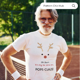 1回目のポップクロースホワイトファミリーモダンクリスマス Tシャツ