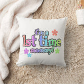 1回目のモーミーレインボー文字ギフト クッション (ブランケット)