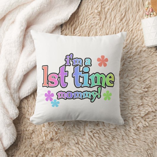 1回目のモーミーレインボー文字ギフト クッション (ブランケット)