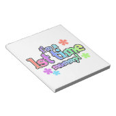 1回目のモーミーレインボー文字ギフト ノートパッド (アングル)