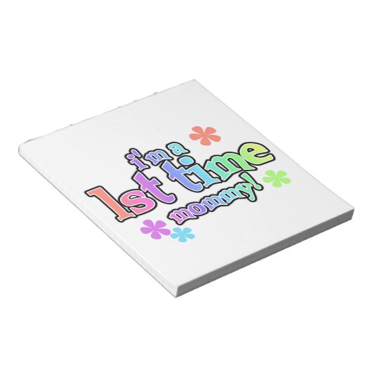 1回目のモーミーレインボー文字ギフト ノートパッド (アングル)