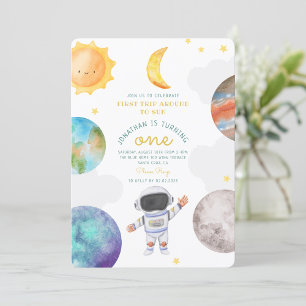 1回目の宇宙アストノー1st birthday 招待状