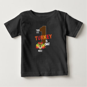 1回目の感謝祭の誕生日パーティー1回目は1回 ベビーTシャツ