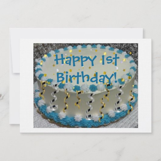 1回目の誕生日おめでとう! 招待状 (正面)