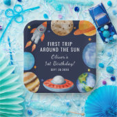 1回目の誕生日のまわりに日帰り ペーパープレート (パーティー)