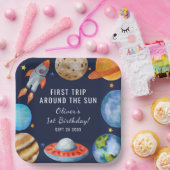 1回目の誕生日のまわりに日帰り ペーパープレート (パーティー)