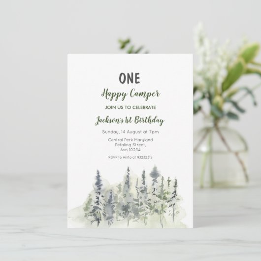 1回目の誕生日の招待状 招待状 (スタンド正面)