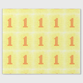 1回目の誕生日オレンジナンバーワンラッピング紙 ラッピングペーパー (フラット)