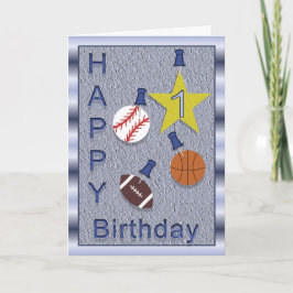 1回目の誕生日スポーツをテーマに カード
