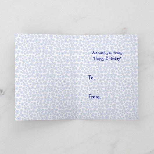 1回目の誕生日テディベア カード (内部)