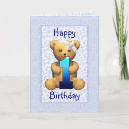 1回目の誕生日テディベア カード