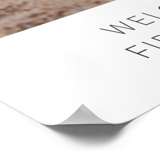 1回目の誕生日フォトウェルカムサイン ポスター (角)