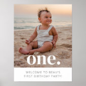 1回目の誕生日フォトウェルカムサイン ポスター (正面)