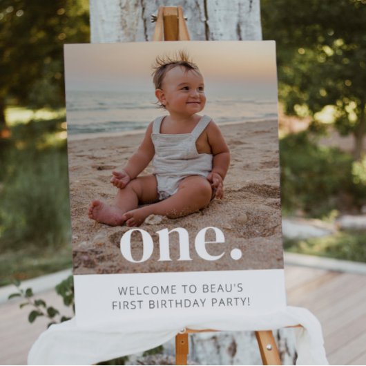 1回目の誕生日フォトウェルカムサイン ポスター
