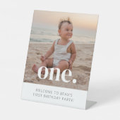 1回目の誕生日フォトウェルカムサイン 台座サイン (正面)