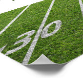 1回目の誕生日マイルストーンフットボール |最初の年を切る ポスター (角)