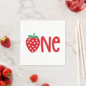 1回目の誕生日ワンイチゴ スタンダードカクテルナプキン (インサイチュ)