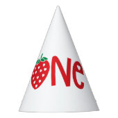 1回目の誕生日ワンイチゴ パーティーハット (正面)