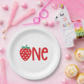 1回目の誕生日ワンイチゴ ペーパープレート (パーティー)