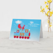 1回目の誕生日列車 カード (黄色い花)