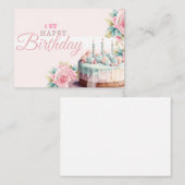 1回目の誕生日祝カード – The Big One with Joy エンクロージャーカード (正面/裏面)