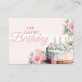 1回目の誕生日祝カード – The Big One with Joy エンクロージャーカード (正面)