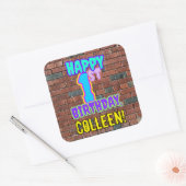 1回目の誕生日 – おもしろい、アーバングラフィティインスパイアルックス スクエアシール (封筒)