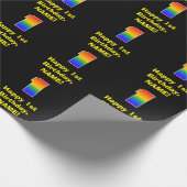 1回目の誕生日:おもしろい、カラフルレインボーインスパイア# 1 ラッピングペーパー (角)