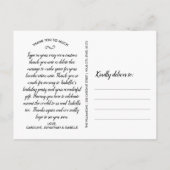 1回目の誕生日、またはどの年も、ありがとうフォトコラージュ ポストカード (裏面)