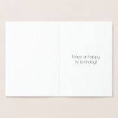 1回目の誕生日~アールデコスタイル「1」と名前をカスタムする 箔カード (内部)