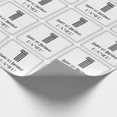 1回目の誕生日:インスパイアアールデコスタイル「1」 +名前 ラッピングペーパー (角)