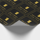 1回目の誕生日 – インスパイアアールデコ「1」の検索と名前 ラッピングペーパー (角)